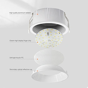 Cob Led Iluminación Profunda Empotrable Downlight Carcasa Pieza Downlight Led Down Light