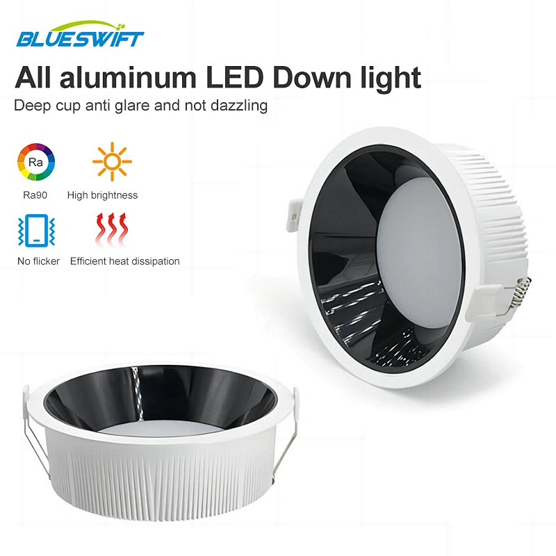 Cob Led Iluminación Profunda Empotrable Downlight Carcasa Pieza Downlight Led Down Light